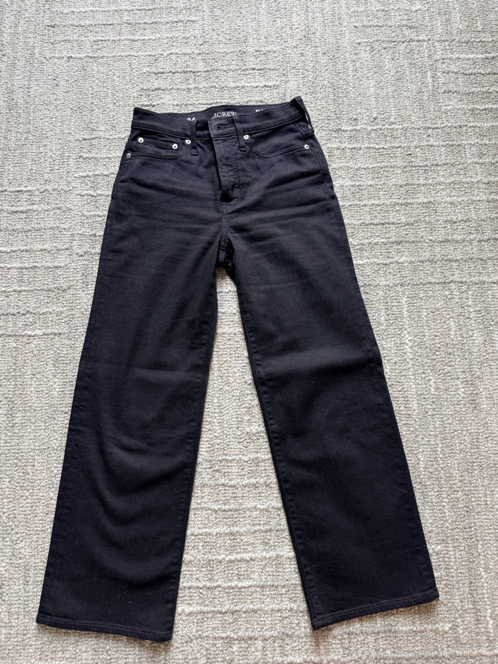J. Crew Women’s Black ‘96 Slim Wide Jeans